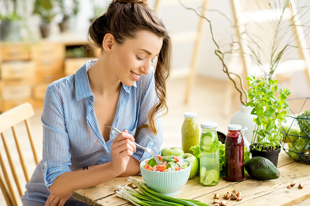 Fresh herbs and vegetables
